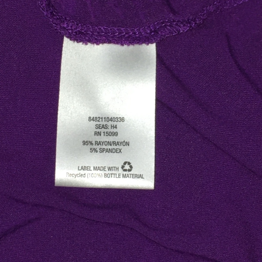 Covington Purple Front Pintucked Curved Hem Top - Women’s 1X - Picture 10 of 11